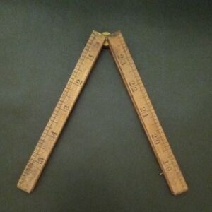 Vintage Wooden Folding Ruler - Brown